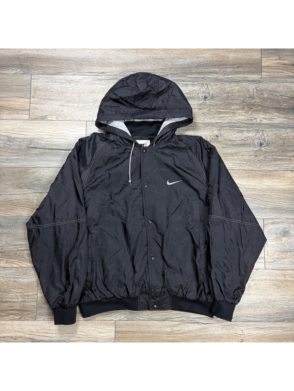 90’s Nike Black Hooded Jacket